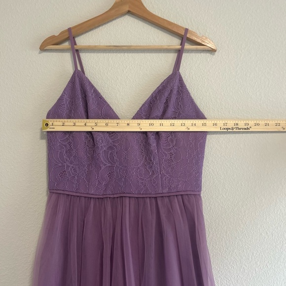 David's Bridal Lavender Lace Kids Dress - Picture 13 of 16